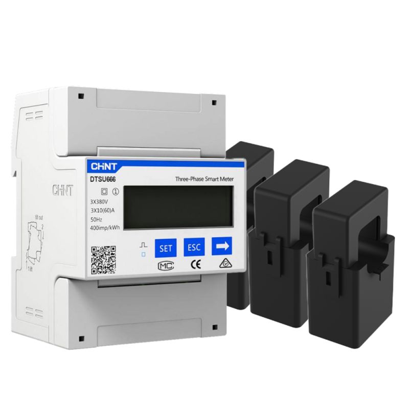 Hoymiles Stromzähler DTSU666 inkl 3x 100A Stromwandler 3-phasig (CT-3*100A)