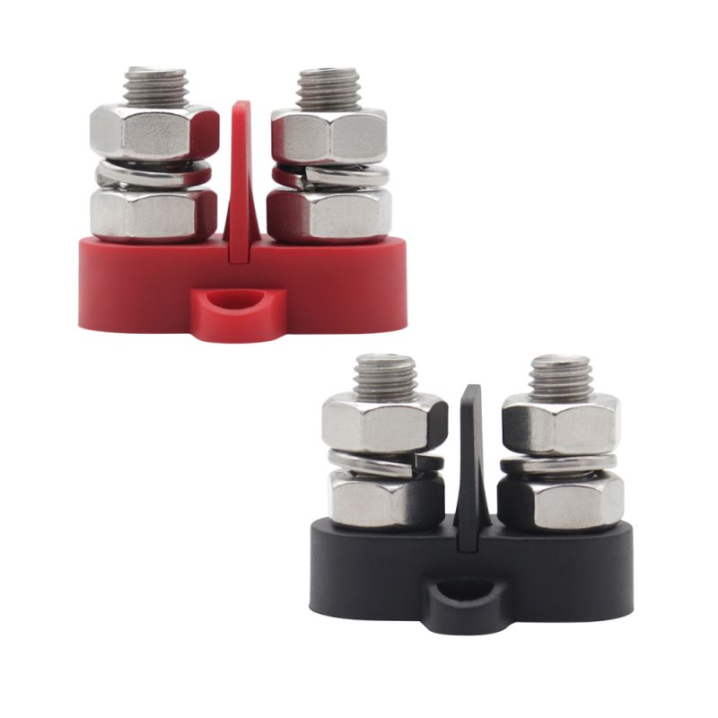 Dual Terminal Stud / 2-fach Schraubanschluss mit entfernbarer Isolationsplatte 2 x M10 (3/8")