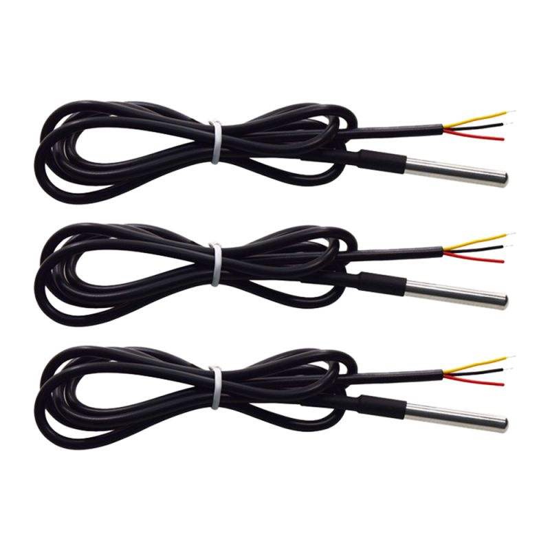 Offgridtec Digitale Temperatursensoren 3 Stk. DS18B20 mit 1m Kabel