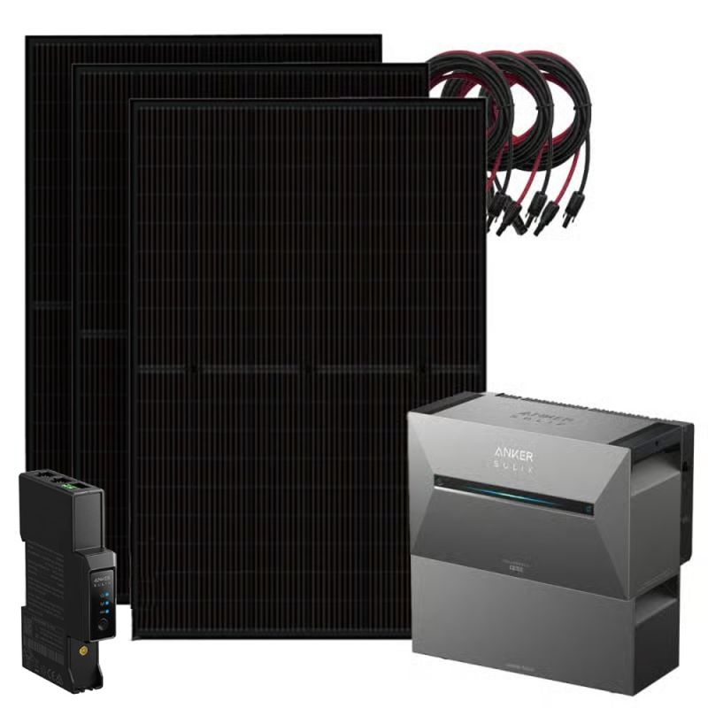 Anker 1350W Solix 3 Balkonkraftwerk inkl. 5,38kWh Speicher E2700 BP2700 & Stromzähler