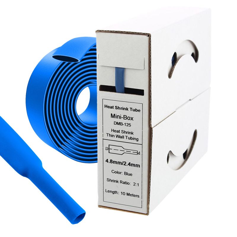 10 m Schrumpfschlauch 4,8 mm auf 2,4 mm Blau 2:1 – Offgridtec Kabelisolierung