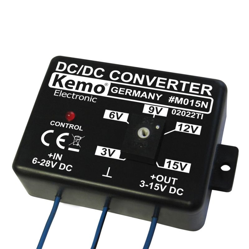 KEMO M015N DC/DC Spannungswandler 6–28 V auf 3–15 V 1,5 A justierbar