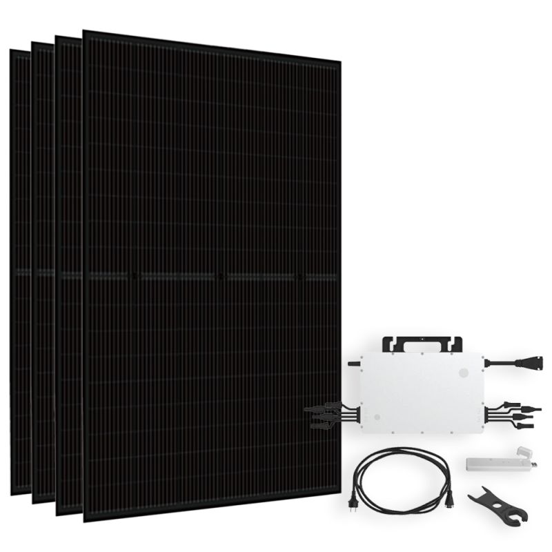 Offgridtec Solar-Direct 1800Wp Bifazial PV-Anlage mit HMS-1600-4T – 5m HMS-Anschlusskabel – inkl. DTU-Lite-S