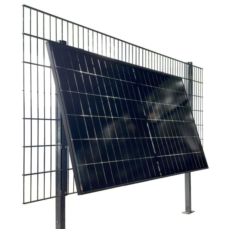 Wattstone ZaunPV Flexx Montagepaket angewinkelt für 2 PV-Module Schwarz 10-20 Grad