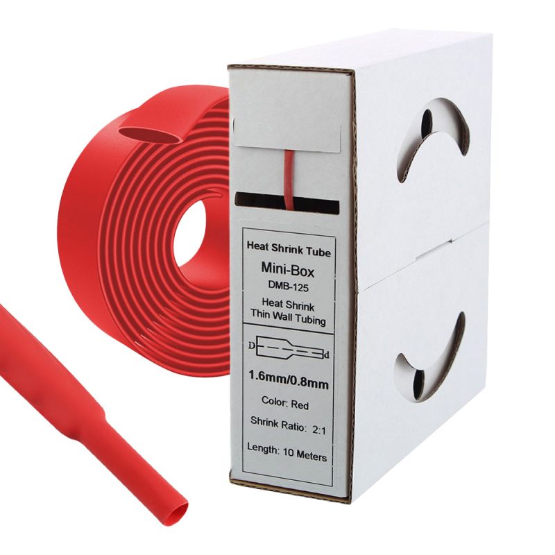 10 m Schrumpfschlauch 1,6 mm auf 0,8 mm Rot 2:1 – Offgridtec Kabelisolierung