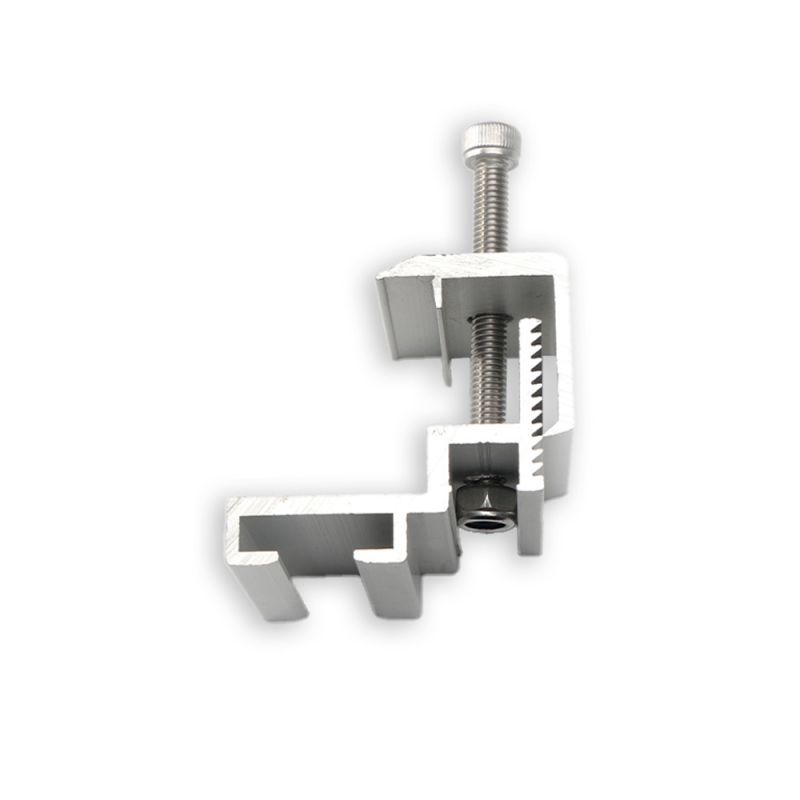 Offgridtec Befestigungklemme silber für Mikro-Wechselrichter Solarmodul 28-50mm