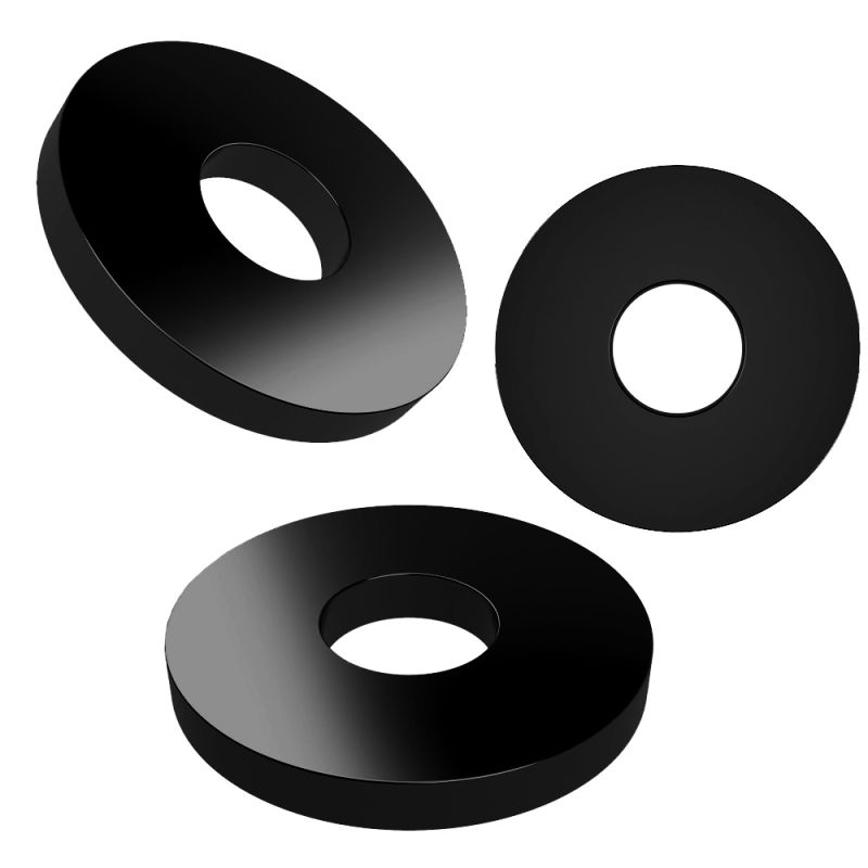 Unterlegscheibe Beilagscheibe schwarz Edelstahl V2A DIN304 M6 x 18mm - 50 Stk.