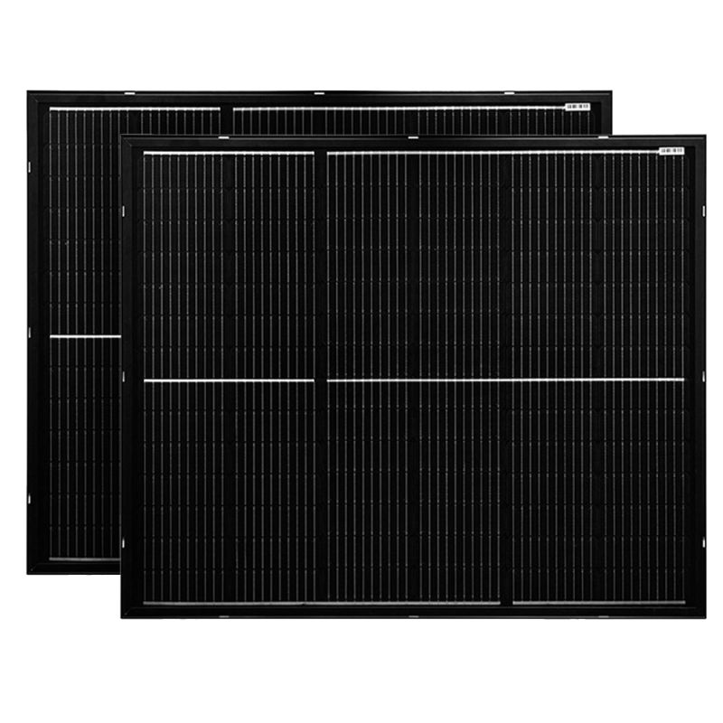 Offgridtec® Balkon - Solarmodulset 24V 2x 200W mit dünnem Alu-Rahmen und Metall-Kabelbinder