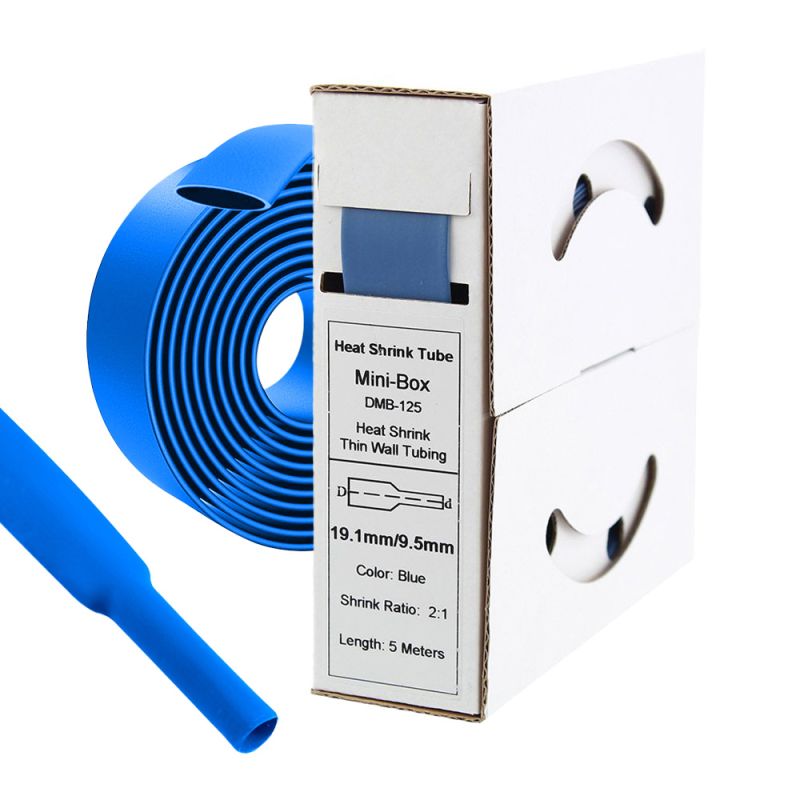 5 m Schrumpfschlauch 19,1 mm auf 9,5 mm Blau 2:1 – Offgridtec Kabelisolierung