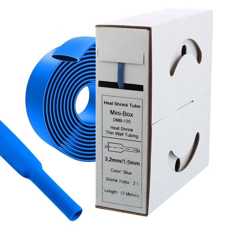 10 m Schrumpfschlauch 3,2 mm auf 1,6 mm Blau 2:1 – Offgridtec Kabelisolierung