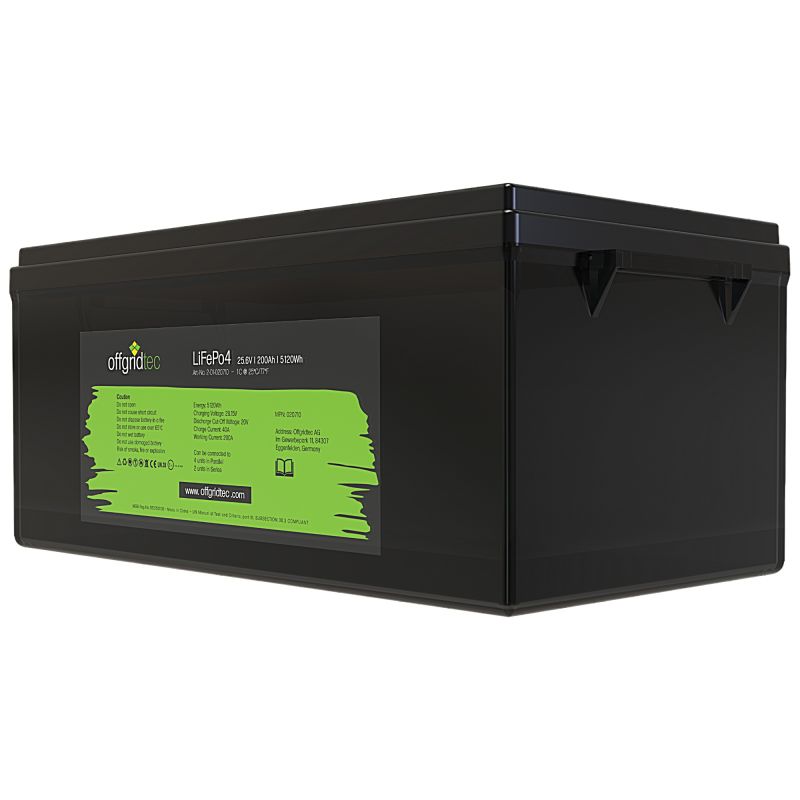 Offgridtec LifePo4 Akku 25,6/200 25,6V 200Ah BMS integriert 5120Wh