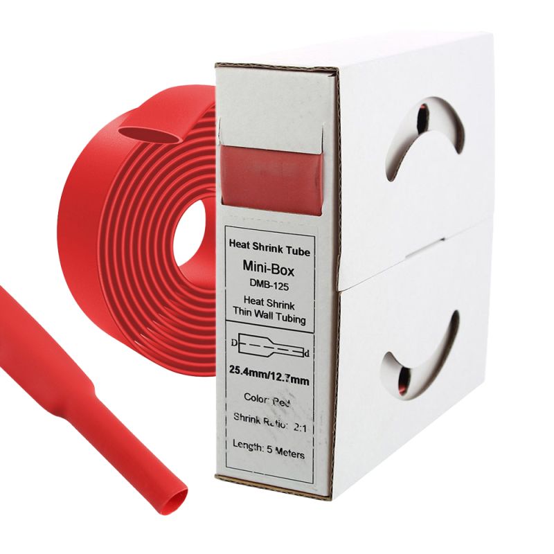 5 m Schrumpfschlauch 25,4 mm auf 12,7 mm Rot 2:1 – Offgridtec Kabelisolierung