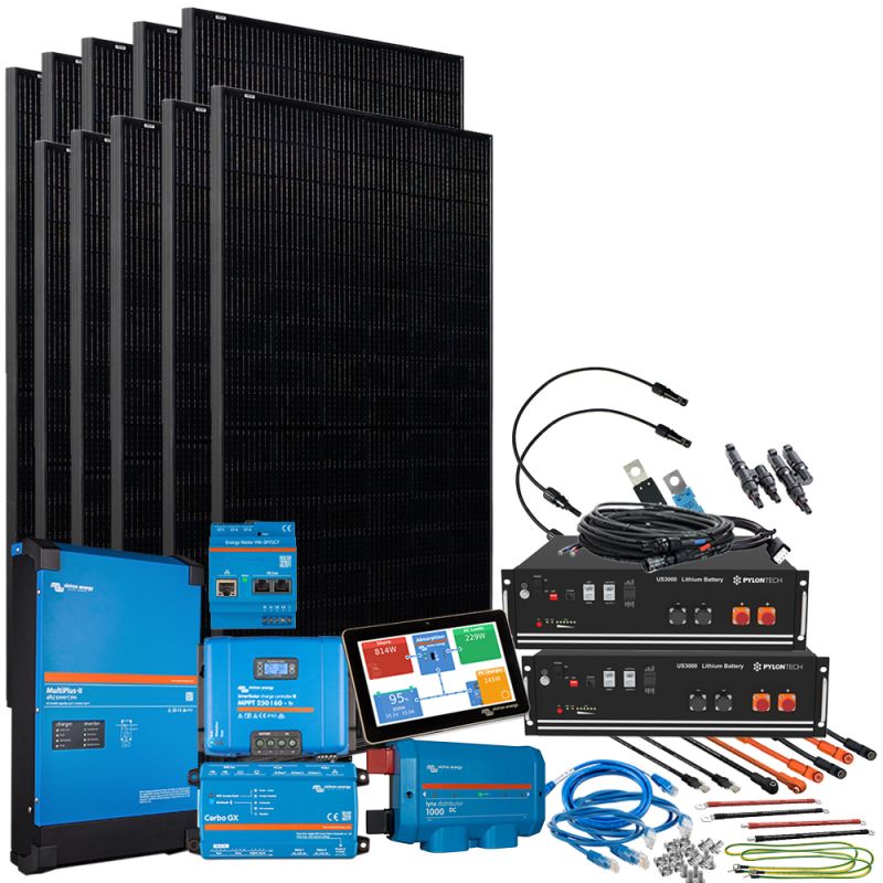 Offgridtec® HomePremium M USV Solaranlage 4500Wp 7kWh LiFePo4 Speicher 1-phasig mit Stromzähler