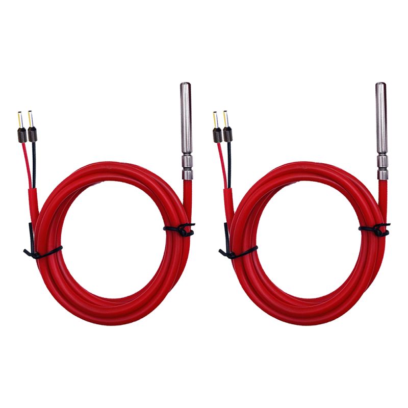 Offgridtec Temperatursensoren 2 Stk. PT1000 mit 2m Kabel Widerstandsthermometer für Solar Heizung und Steuerungstechnik