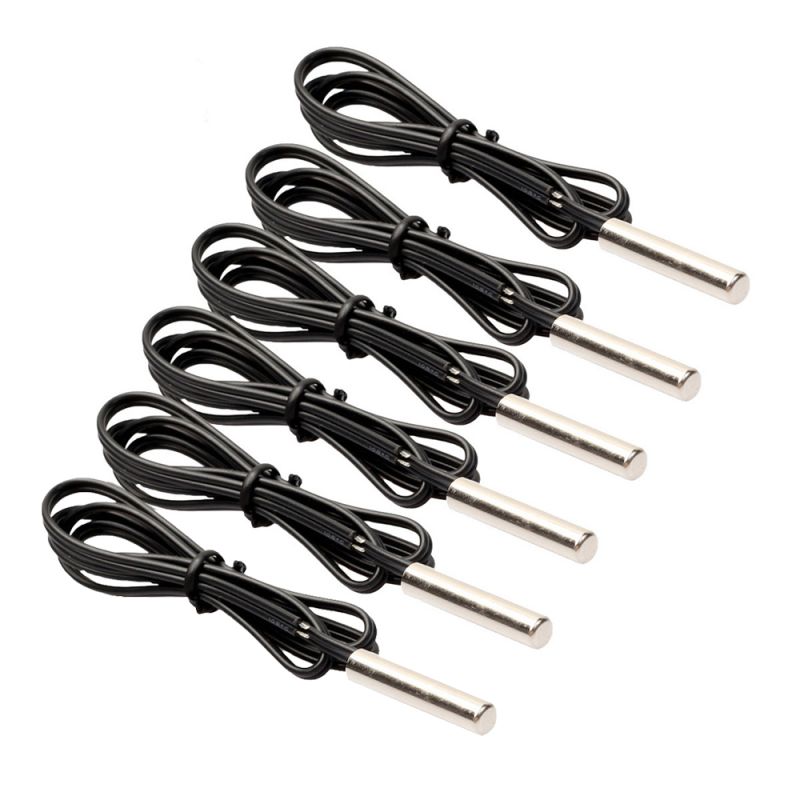 Offgridtec Temperatursensoren 6 Stk. NTC 10K mit 1m Kabel für 3D-Drucker, Heizbett, Aquarium