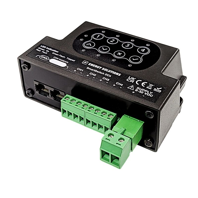 Energy Solutions SmartSwitch DC4 4-Kanal DC-Schaltmodul für Victron GX – 12/24 V