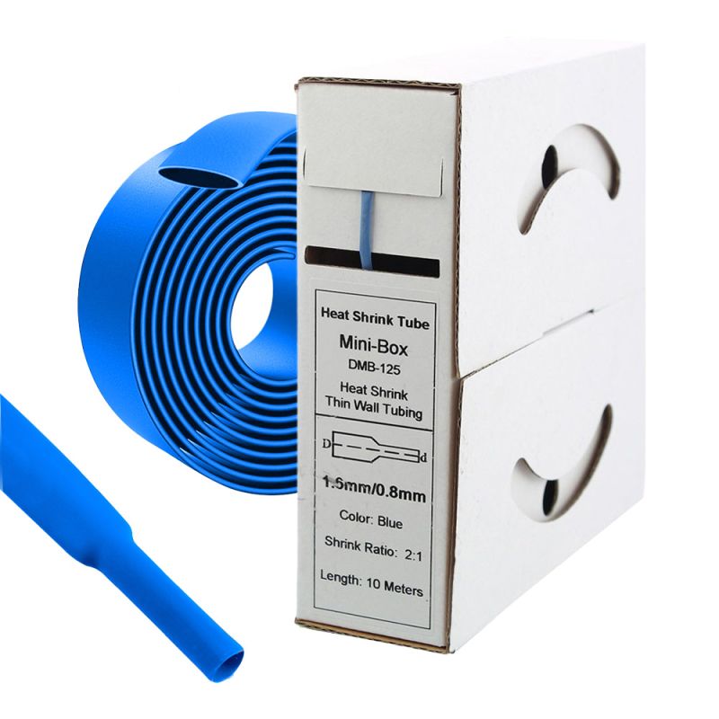 10 m Schrumpfschlauch 1,6 mm auf 0,8 mm Blau 2:1 – Offgridtec Kabelisolierung