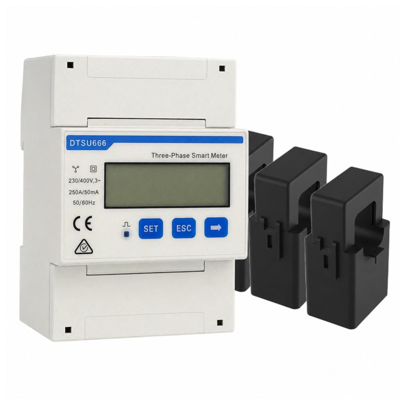 Hoymiles Stromzähler DTSU666 inkl. 3x 250A Stromwandler (CT-3*250A)