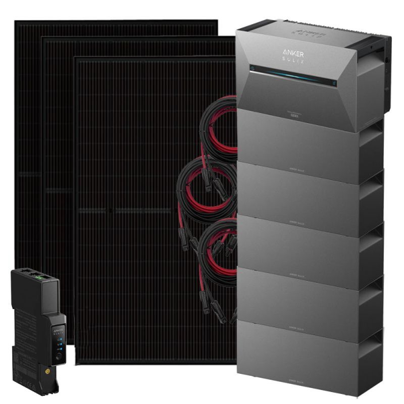 Anker 1350W Solix 3 Balkonkraftwerk inkl. 16,13kWh Speicher E2700 BP2700 & Stromzähler