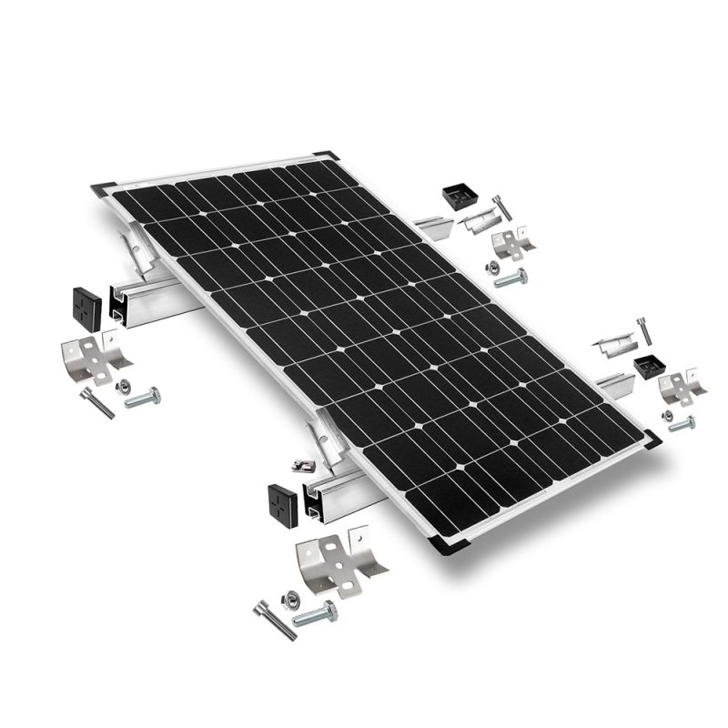 Befestigungskit mit Trapezklemmen für Blechdach 1 Solarpanel Rahmenhöhe 30mm